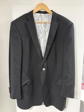 Vintage Versace Classic Black Textured Blazer 52R (EU) / 42R (US) Made in Spain